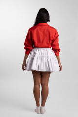 COURTSIDE RUFFLE SKIRT